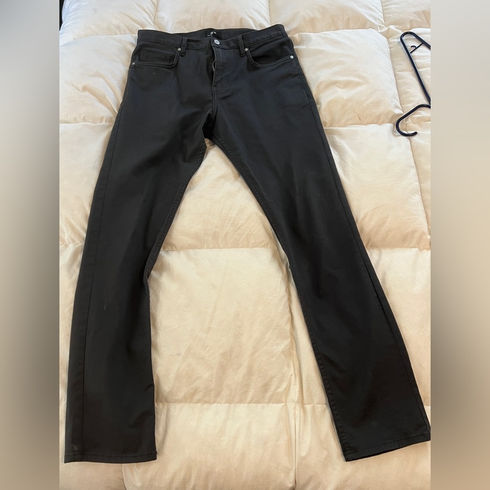 H & M Pants. Lightly worn. In great shape. Grey/Soft Blue. Slim fit.